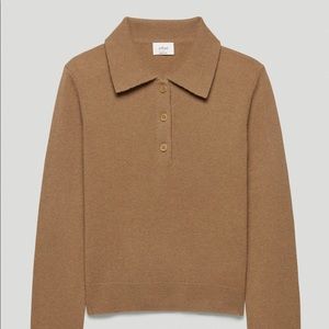 Aritzia Wilfred Cashmere Polo Sweater NWT